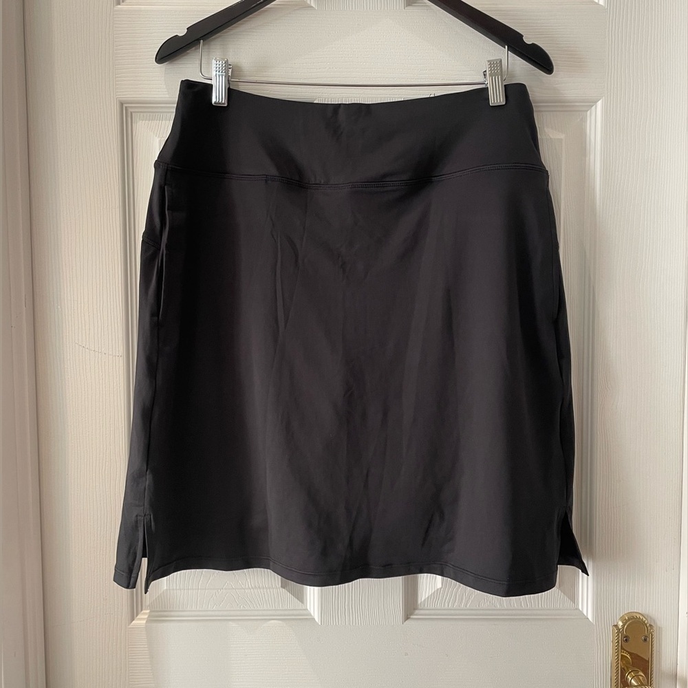 Woman’s black athletic skort